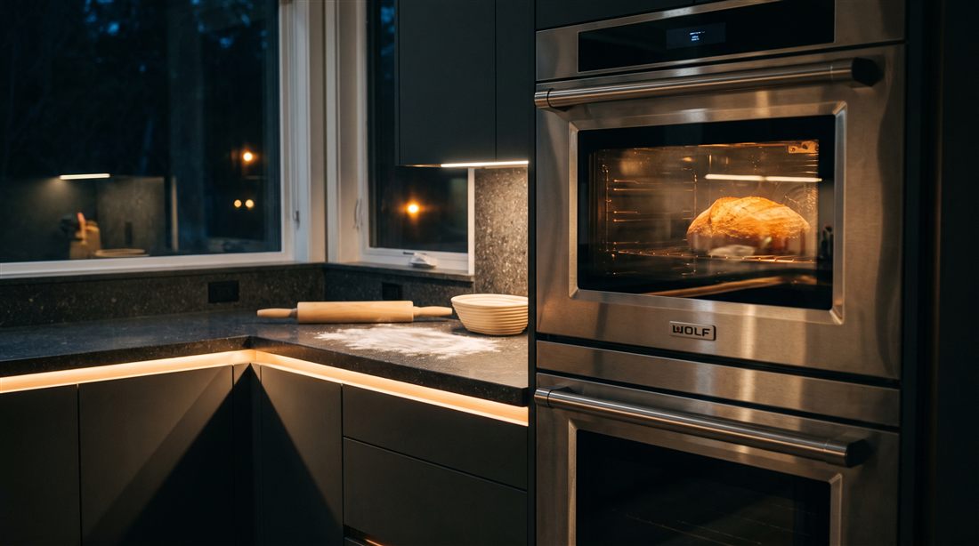 Sourdough baking in a Wolf oven